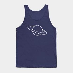 Minimal outer space Saturn planet Tank Top